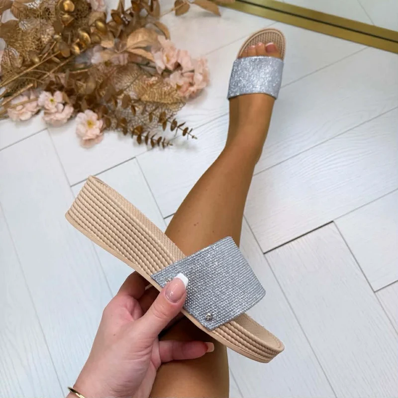 *SALE* SPARK PLATEAU SLIPPER X19-PL - SILVER