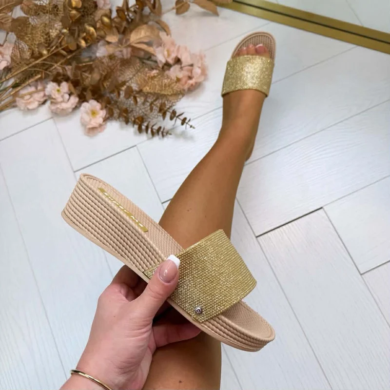 *SALE* SPARK PLATEAU SLIPPER X19-PL - GOLD