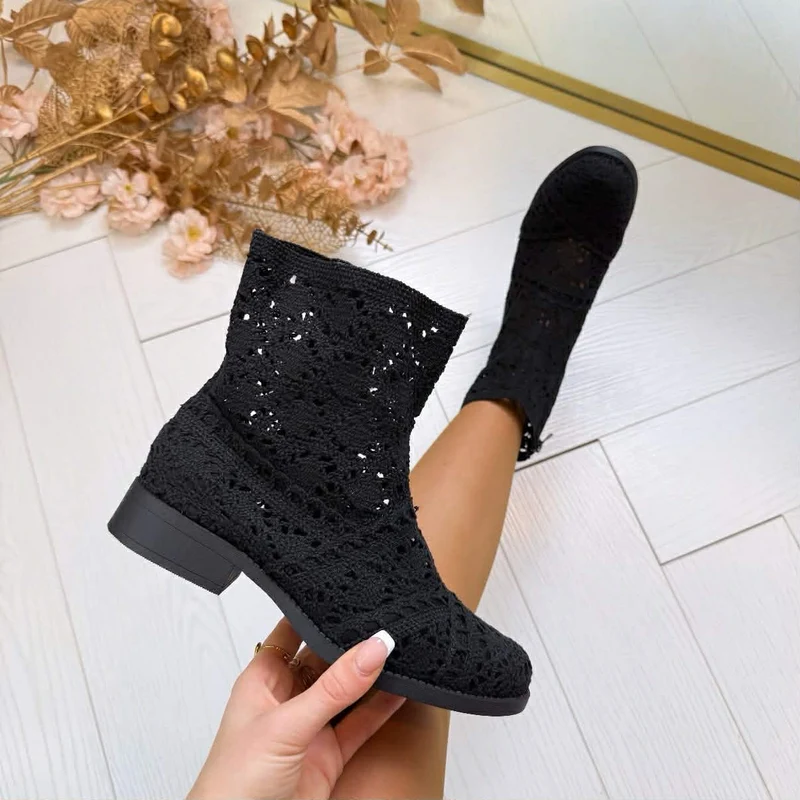*SALE* WOVEN BOOT XJ-1000 - BLACK