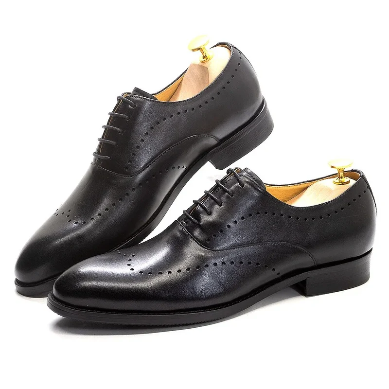 Heren zwart lederen schoenen
