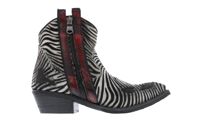 Paris Punk Dames Pony Zebra enkellaarsjes