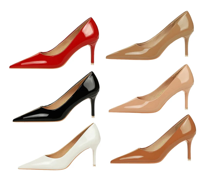 Damespompen Stiletto hakken Damesschoenen Lakleer