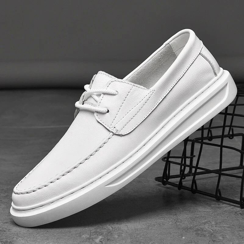 Witte leren schoenen heren