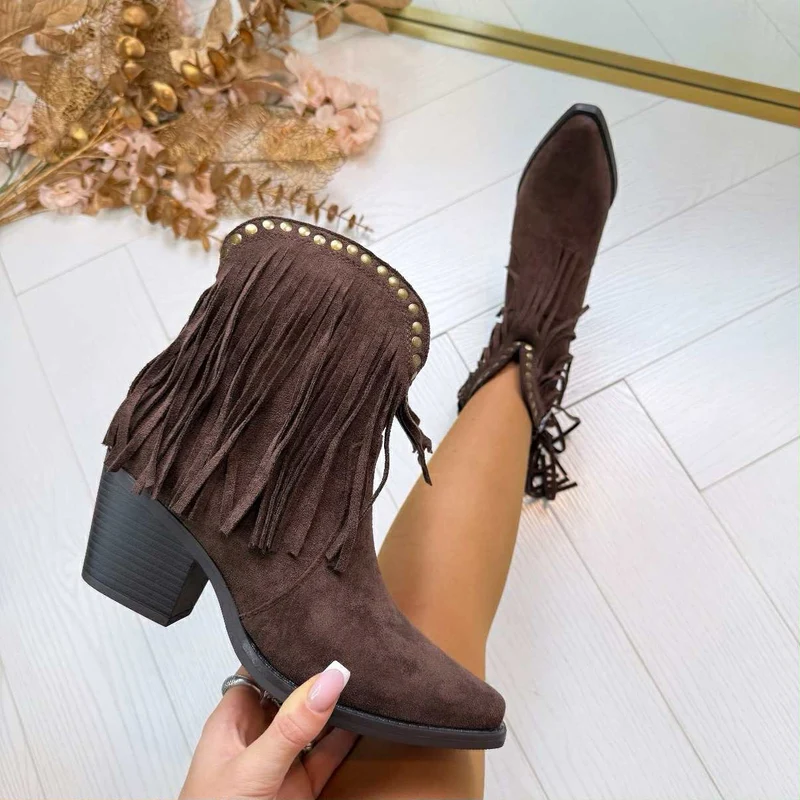 HAWAI FRINGE BOOT DES8087 - BROWN