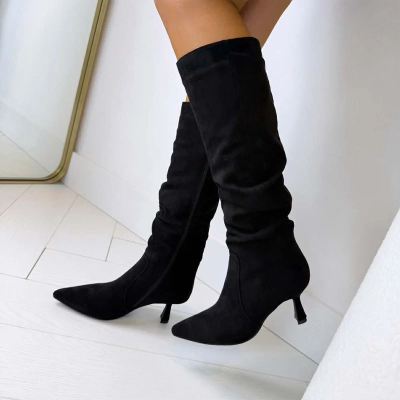 FINA SUEDINE LAARS MET HAK DES8032 - BLACK/SUE