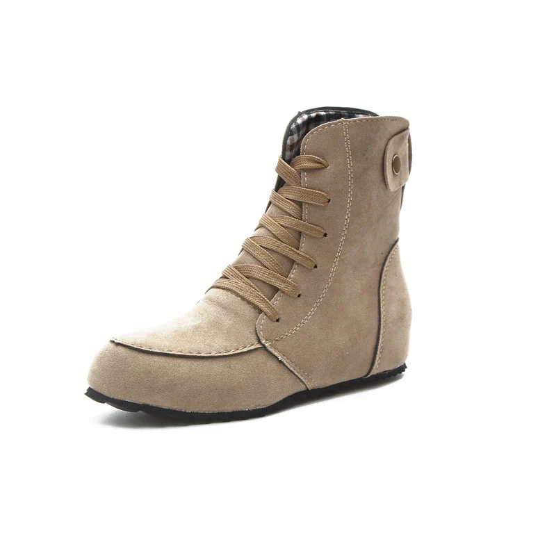 Platte schoenen Martin Boots Dameslaarzen Solide casual schoenen met veters