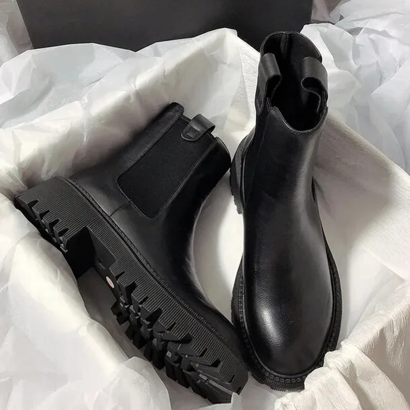 Platte schoenen Martin Boots Dameslaarzen Solide casual schoenen met veters