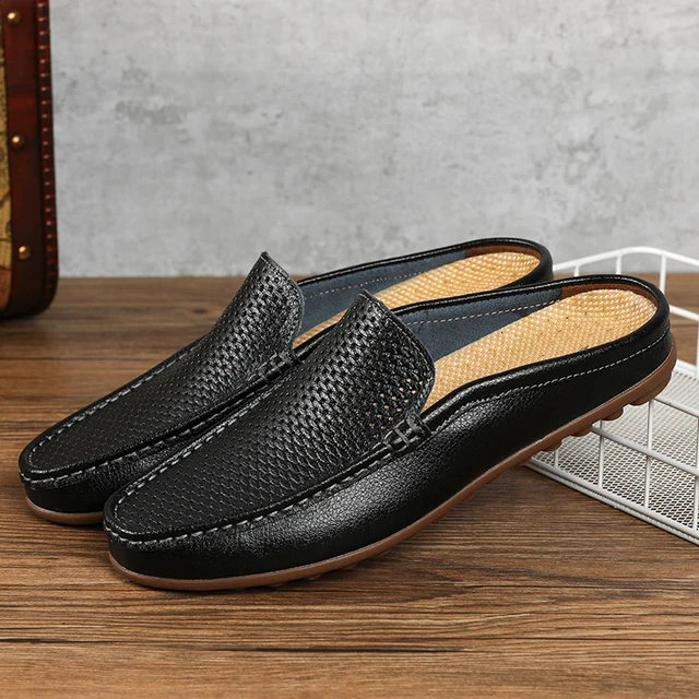 Echt leer rijden platte antislip loafers