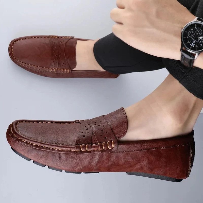Herenschoenen Leren comfortabele loafers Schoenen met zachte zool