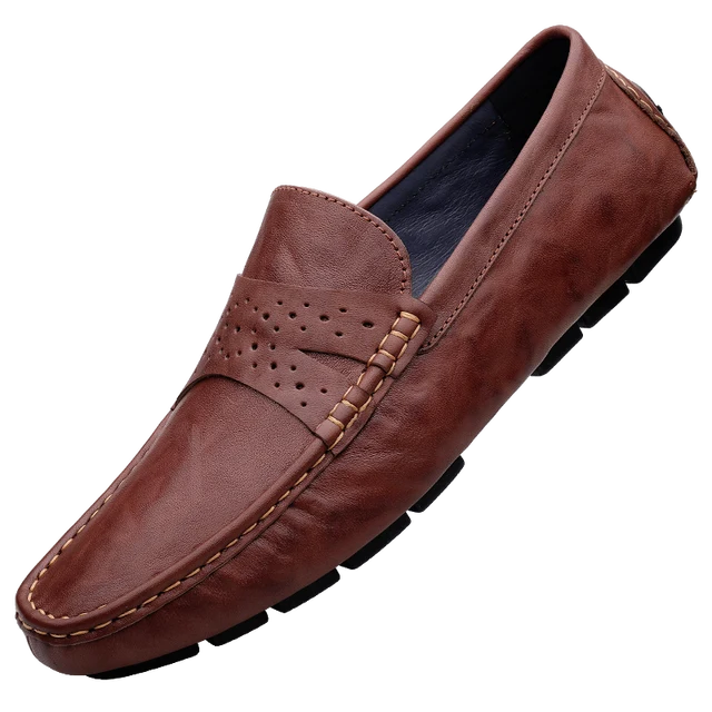 Herenschoenen Leren comfortabele loafers Schoenen met zachte zool