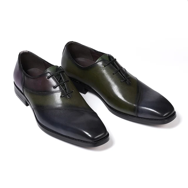 Echt leer gemengd kleuren Design Oxfords herenschoenen