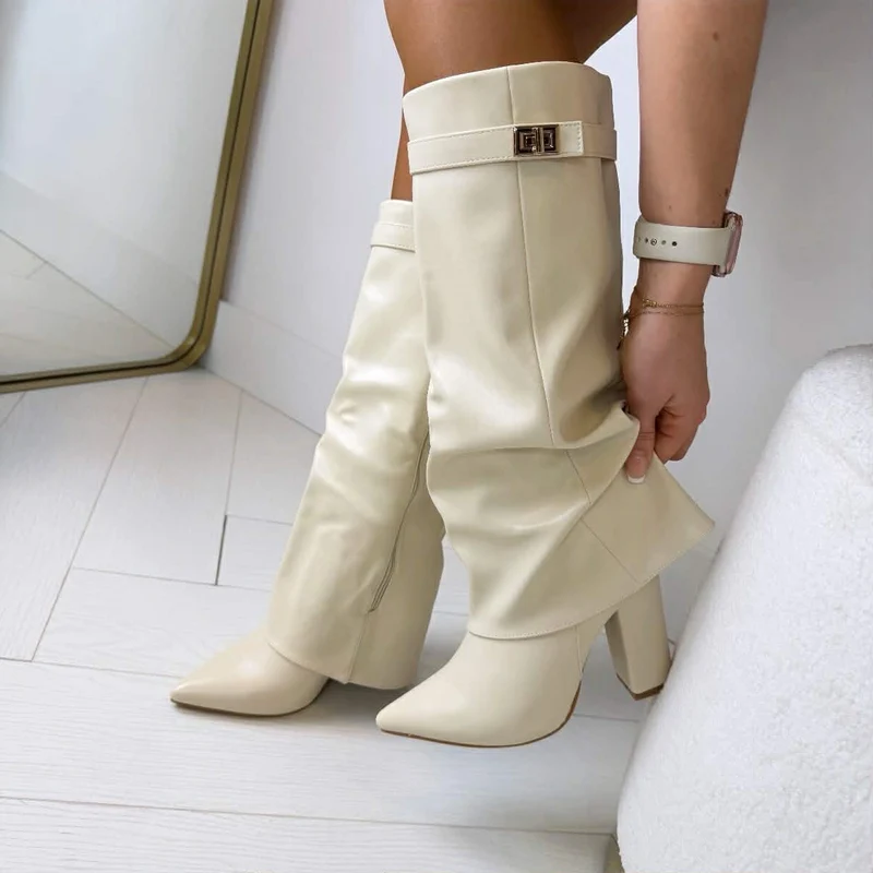 LEATHER LOOK LOCK LAARS 8623A - BEIGE