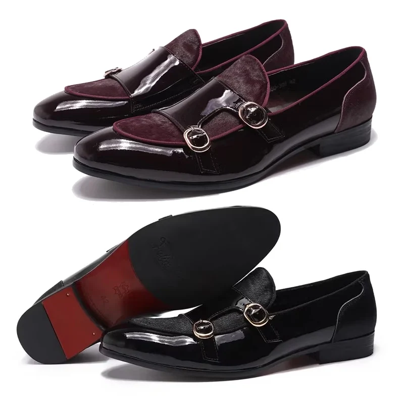 Heren Loafers Heren Wijnrode Jurk Schoenen