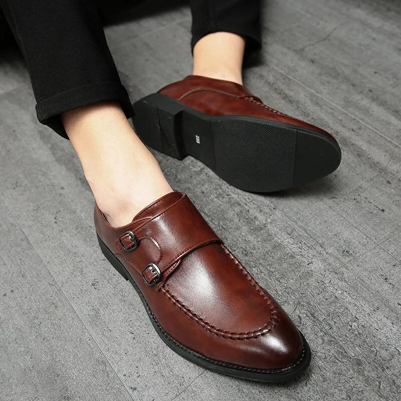 Urban Type Metalen Gesp Slip Onmal Zakelijke Casual Heren Kleding Schoenen