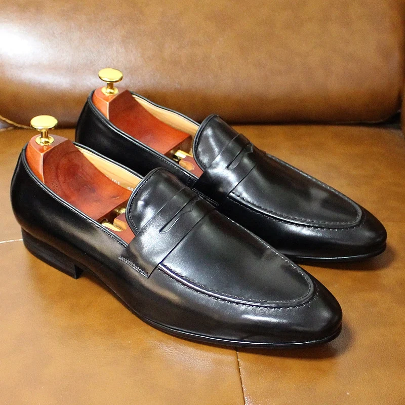 Elegante Penny Loafers lederen herenschoenen