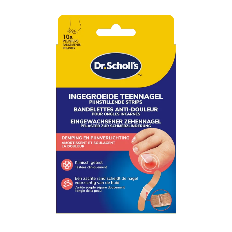Dr. Scholl's Ingegroeide teennagel pijnverlichtende strips 10.00 Stuks
