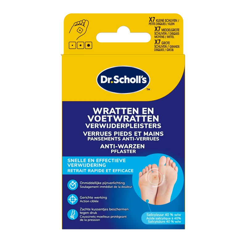Dr. Scholl's Wratten en voetwratten verwijderpleisters 21.00 Stuks