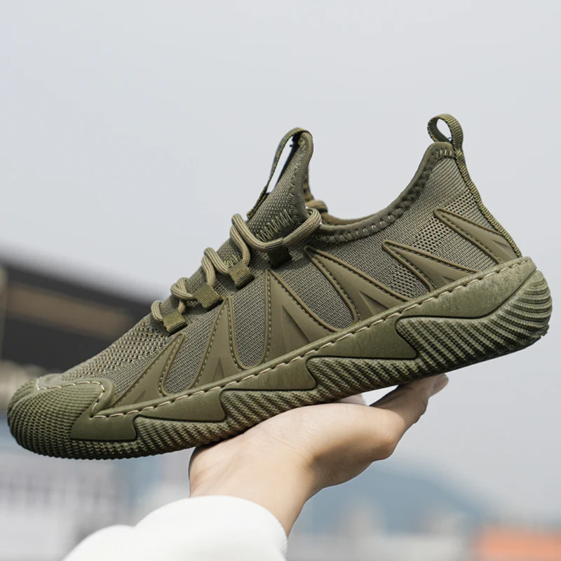 Mesh heren hardloopschoenen Outdoor ademende heren wandelschoenen