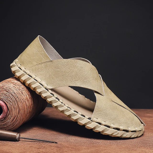 Casual leren heren sandalen Outdoor slippers