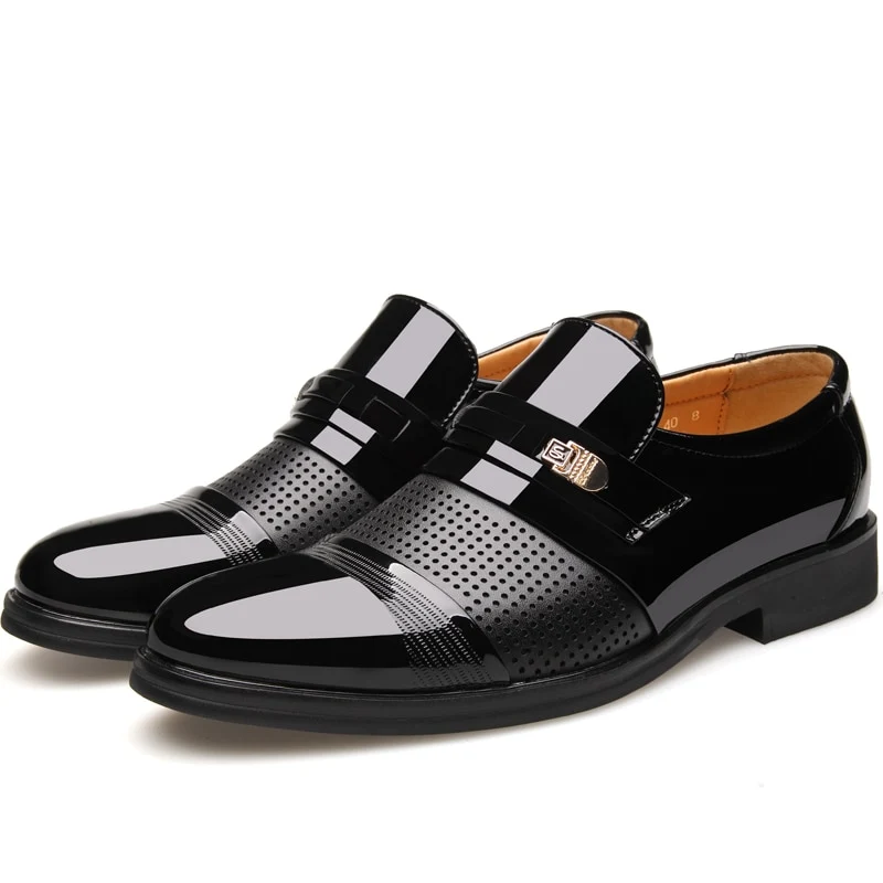 Zwarte leren instapschoenen voor heren | Formele schoenen Australië