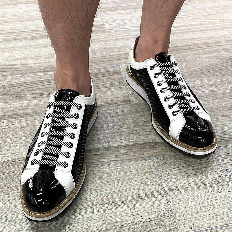 Heren zwarte lakleren schoenen