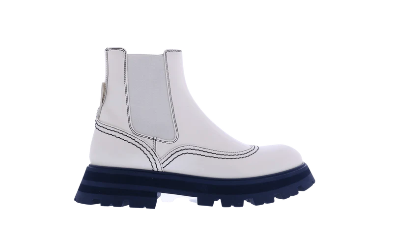Alexander McQueen Dames Chelsea Boot Wander Wit/Blauw