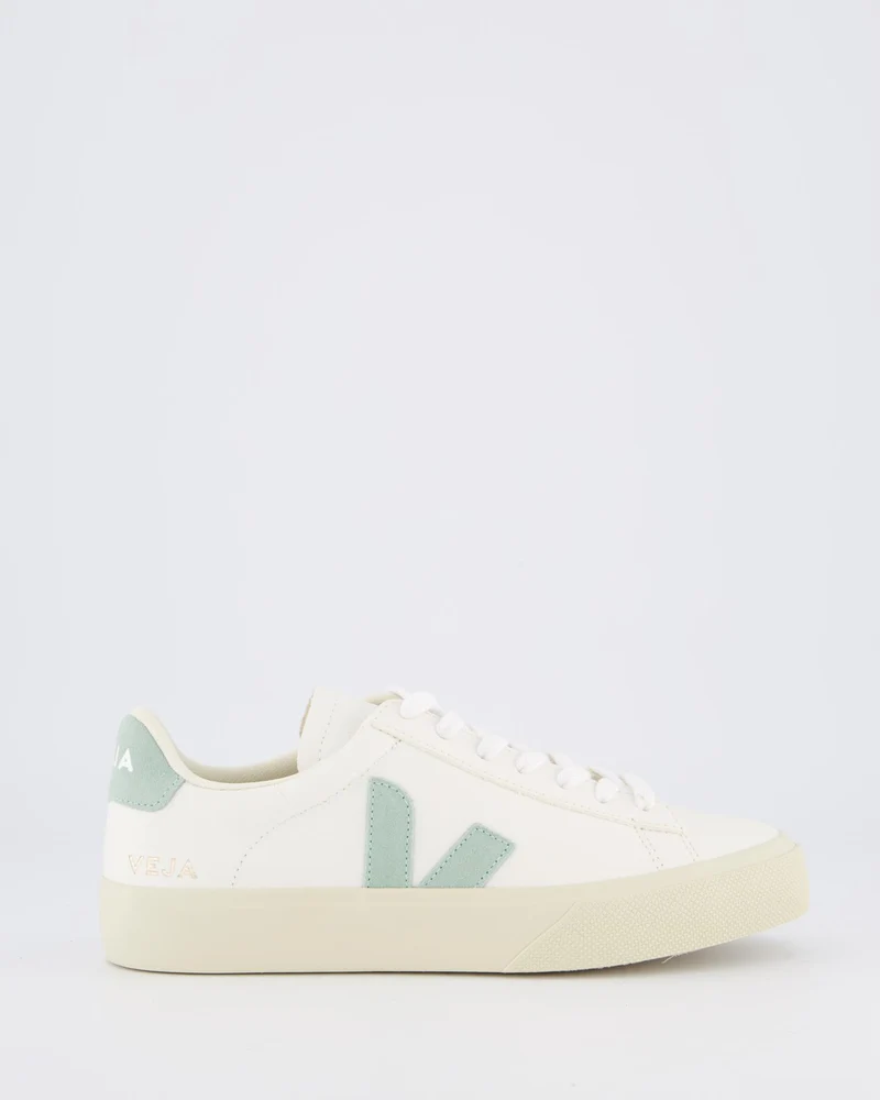 Dames Campo Sneaker Leer Wit/Matcha