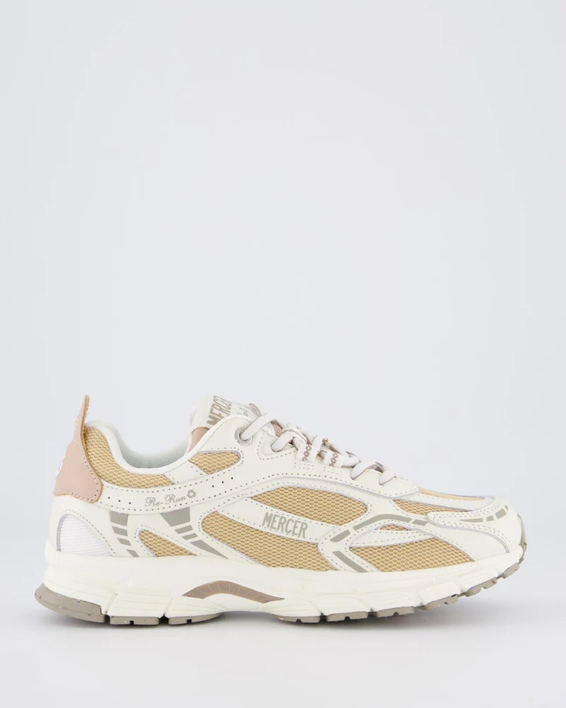 Mercer Dames The Re-Run Nappa Wit/Beige sneakers