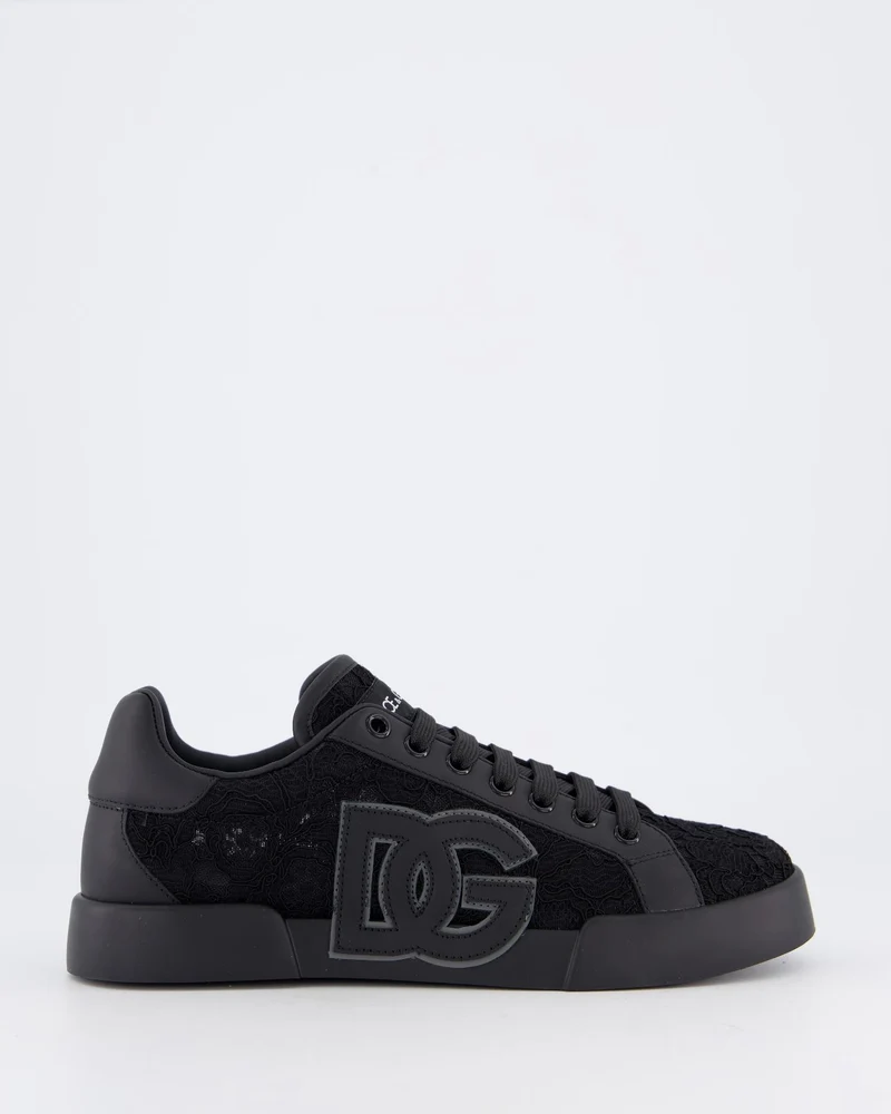 Dames Portofino Logo Sneaker Zwart