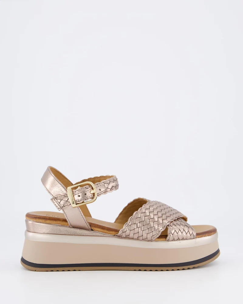 Dames Braided Strap Sandaal Wit
