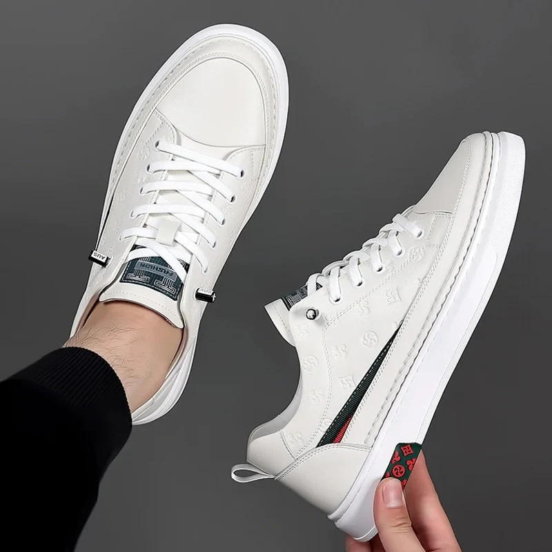 Loafers Hogere Schoenen Wit Zacht Hoogte Toename 5cm