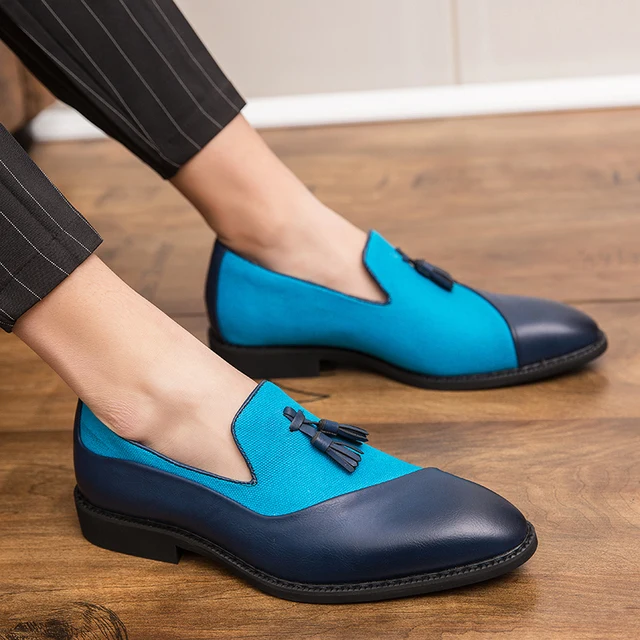 Heren blauwe bootschoenen