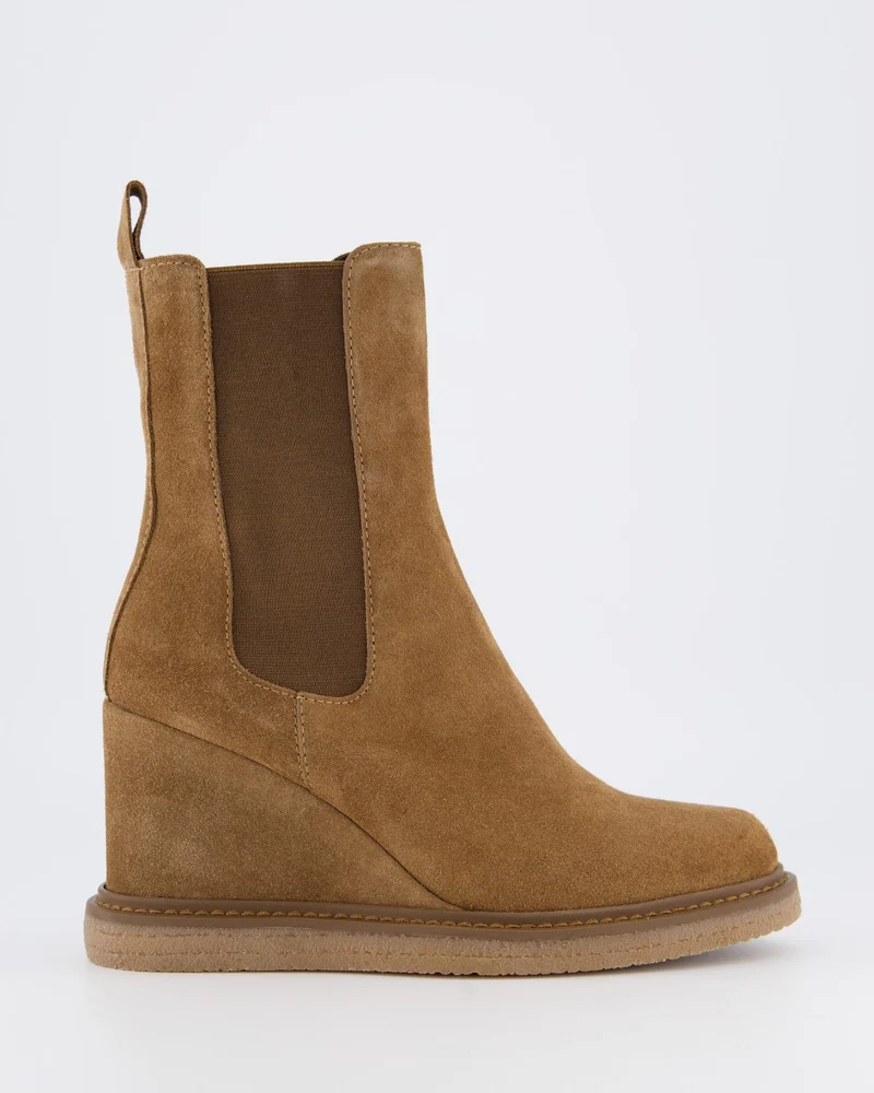 Gibaldi Dames Suede Wedge Chelsea Booty