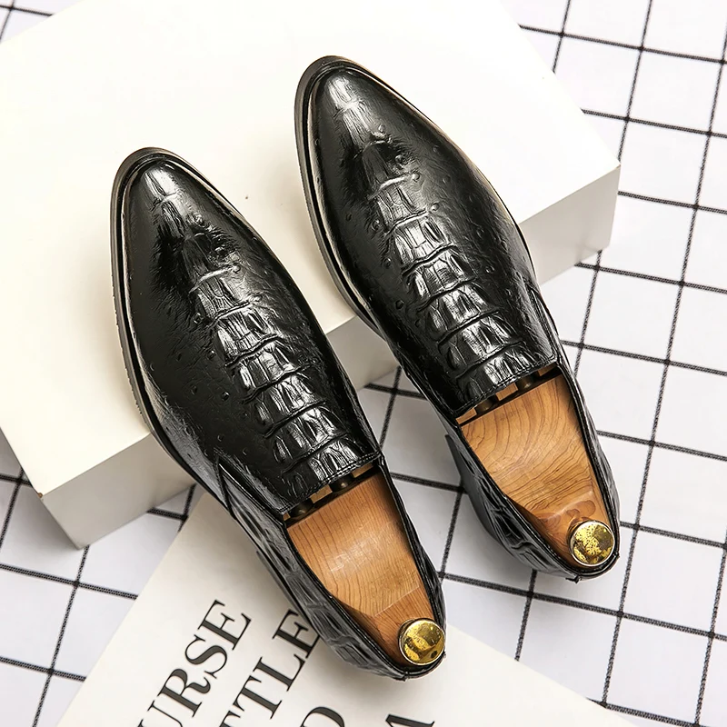Casual schoenen van kunstleer Heren Klassieke instappers Geklede schoenen