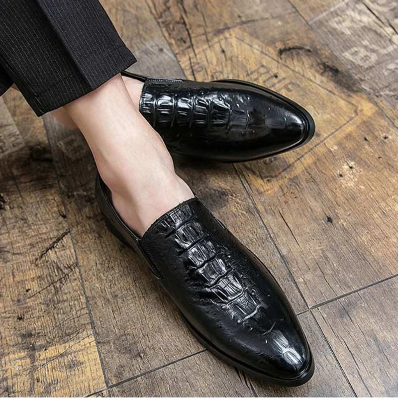 Casual schoenen van kunstleer Heren Klassieke instappers Geklede schoenen