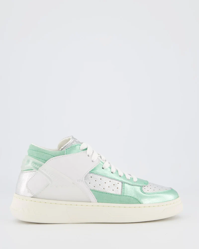Dames Mid Metal Sneaker Groen