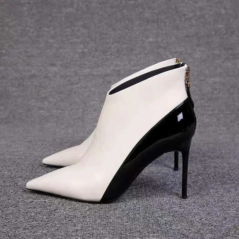Witte enkellaarzen dames