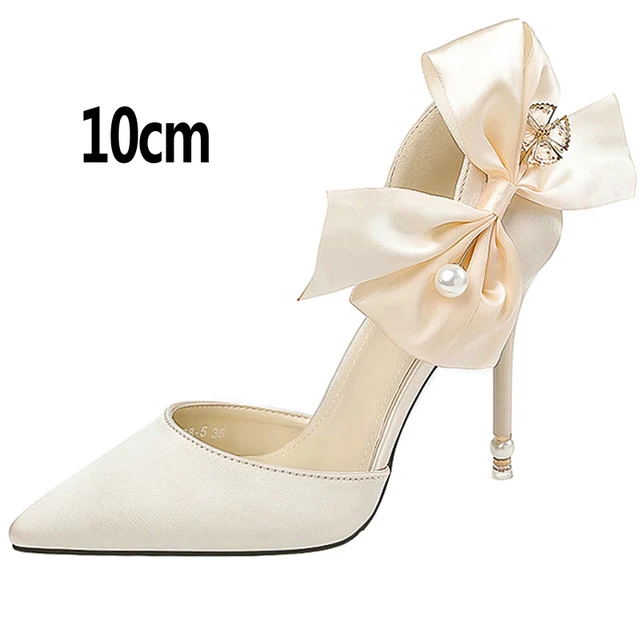 Sexy Parel Vrouwen Pompen Boog-knoop Trouwschoenen