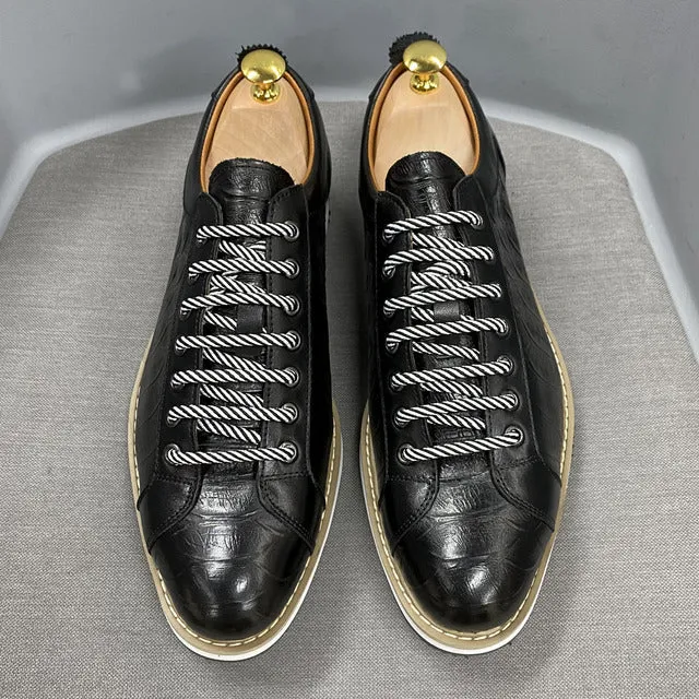 Klassieke casual heren sportieve schoenen Platte schoenen van echt leer