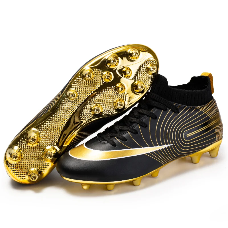 Gouden voetbalschoenen Professionele unisex enkelvoetbalschoenen