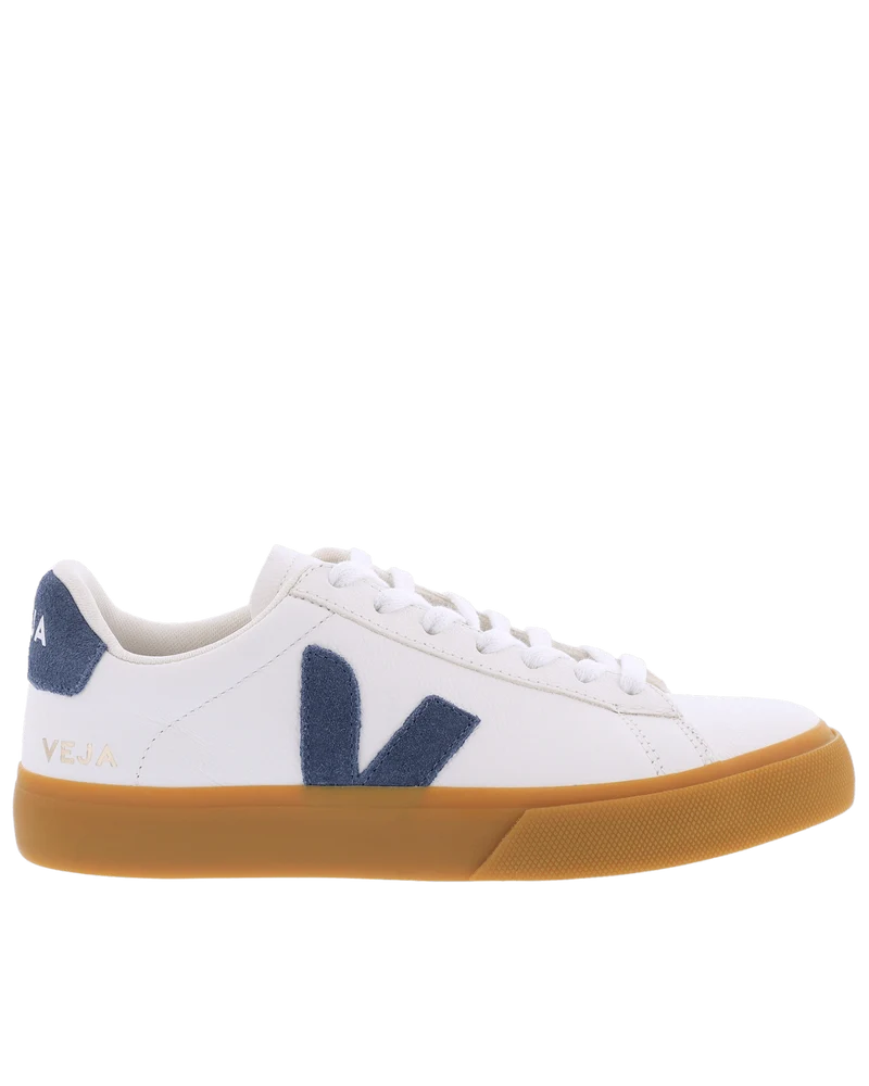 Veja Dames Campo Sneaker Leer Wit/Blauw