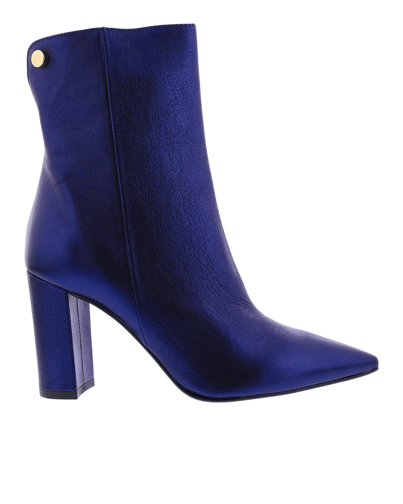 Paris Punk Dames Chic Cosmo Blauw/Metallic enkellaarsjes