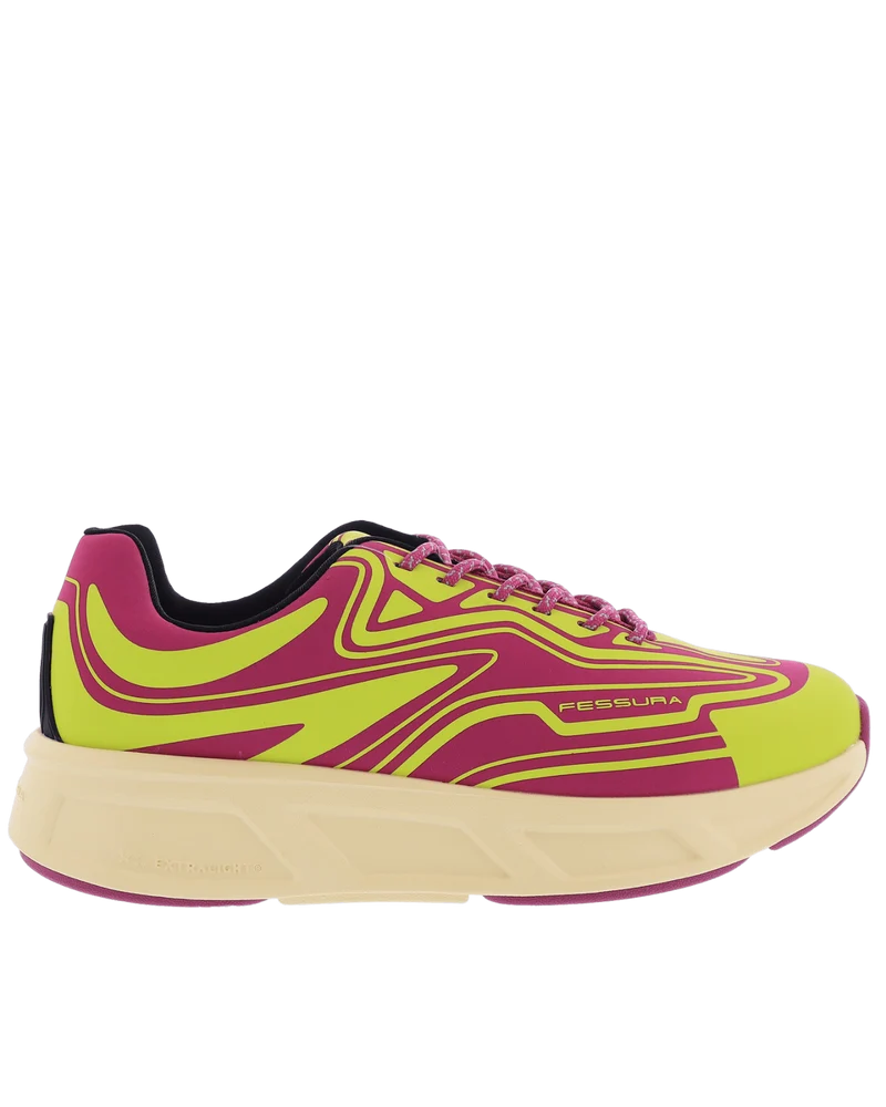 Dames Runflex 02 Sneaker Geel/Roze