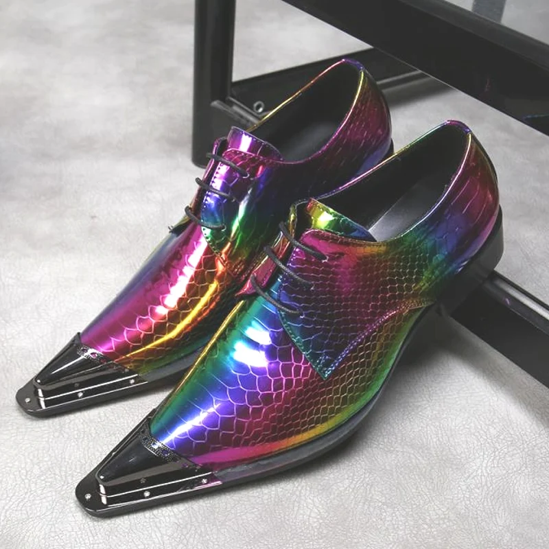 Party Mannen Oxford Schoenen Echt Leer Bruiloft Formele Schoenen
