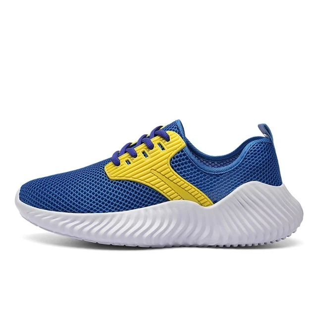 Mode witte lichte mesh vlieg geweven zwarte sneakers