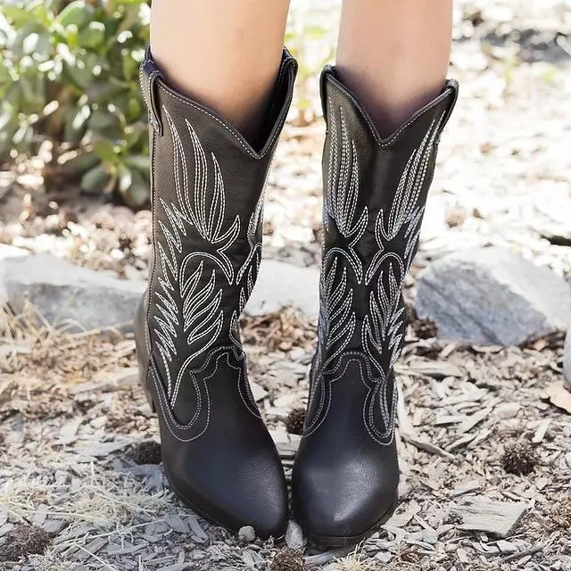 Cowboy kniehoge dameslaarzen