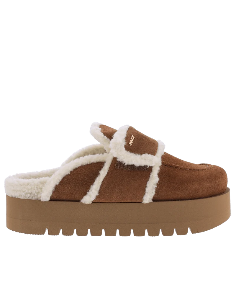 Nubikk Dames Teddy Chunky Fur Beige pantoffels