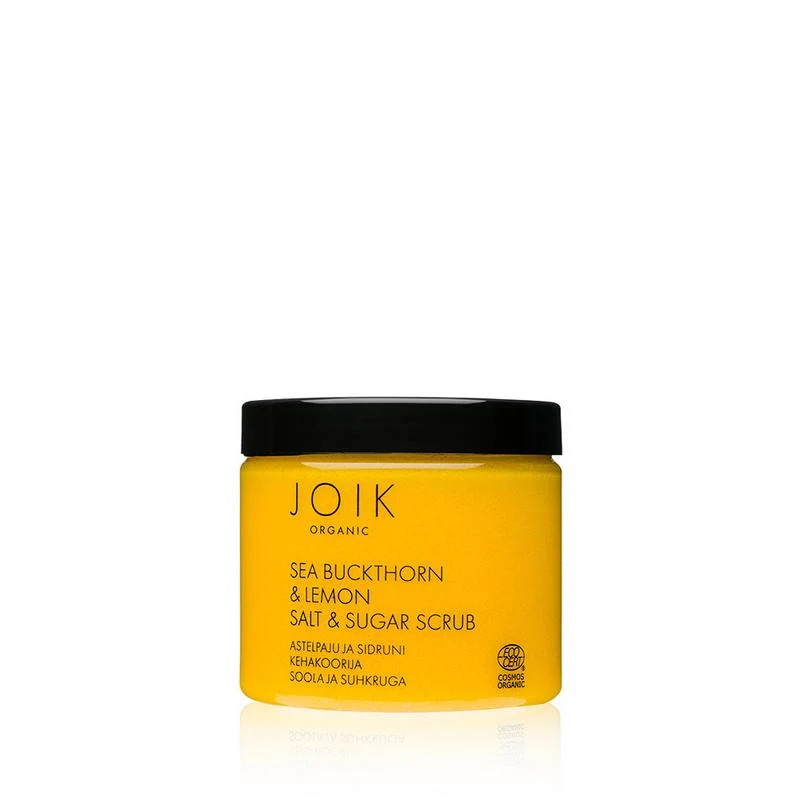 Joik Sea buckthorn & lemon sugar & salt scrub vegan 220 Gram