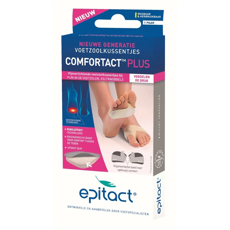 Epitact Voetzoolkussentjes comfort maat 36/38 2 Stuks