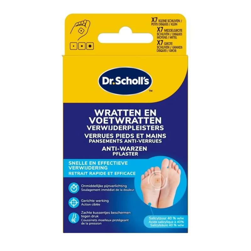 Scholl Wratten en voetwratten verwijderpleisters